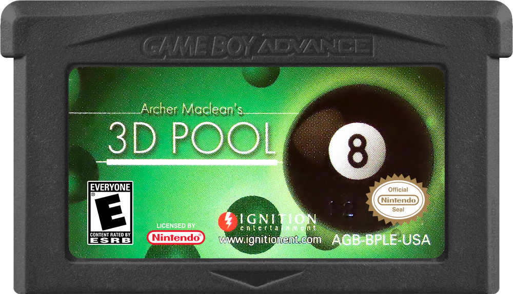 Archer Maclean's 3D Pool logo for GameBoy Advance